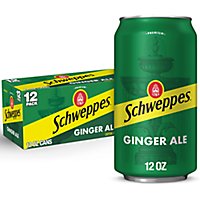 Schweppes Ginger Ale Soda Cans- 12-12 Fl. Oz. - Image 1