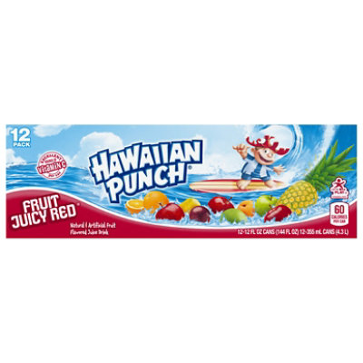 (8 Pack) Hawaiian Punch Juice Drink, Fruit Juicy Red, 64 Fl Oz