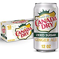 Canada Dry Soda Zero Sugar Ginger Ale Pack In Cans - 12-12 Fl. Oz. - Image 1