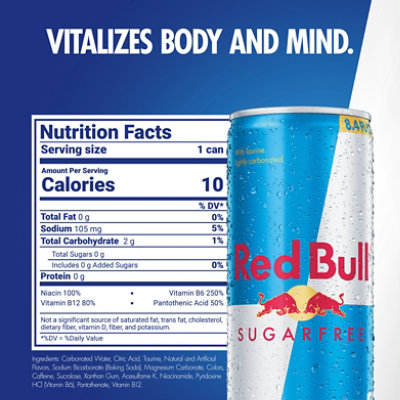 Red Bull Sugar Free Energy Drink - 4-8.4 Fl. Oz. - Image 2