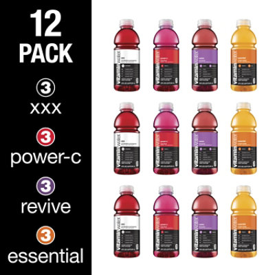 vitaminwater Water Beverage Nutrient Enhanced Variety Pack - 12-20 Fl. Oz. - Image 5