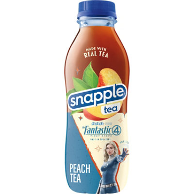 Snapple Peach Tea, 16 fl oz recycled plastic bottle, 6 pack