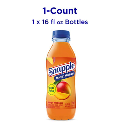 Snapple Mango Madness Flavored Juice Drink In Recycled Plastic Bottle - 16 Fl. Oz. - Image 3