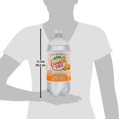 Canada Dry Mandarin Orange Sparkling Seltzer Water Bottle - 2 Liter - Image 1