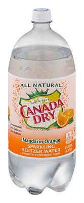 Canada Dry Mandarin Orange Sparkling Seltzer Water Bottle - 2 Liter - Image 2