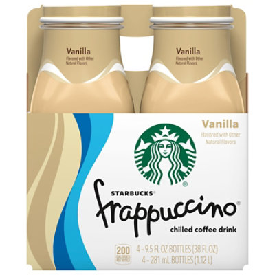 Starbucks frappuccino Coffee Drink Chilled Vanilla - 4-9.5 Fl. Oz.