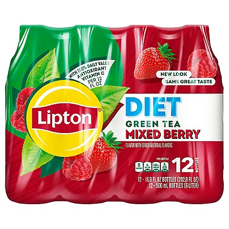 Lipton Green Tea Diet Mixed Berry - 12-16.9 Fl. Oz.