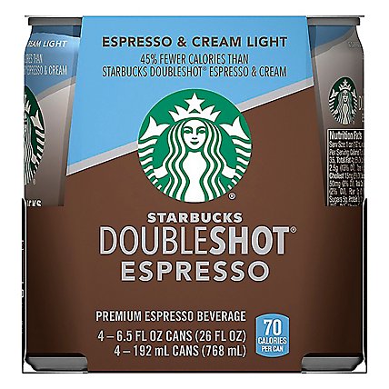 Starbucks Espresso Beverage Double Shot & Cream Light - 4-6.5 Fl. Oz. - Image 3