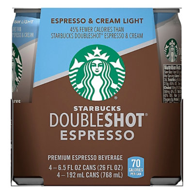 Starbucks Espresso Beverage Double Shot & Cream Light - 4-6.5 Fl. Oz.