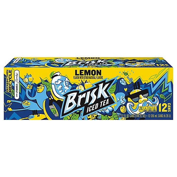 Brisk Iced Tea Lemon - 12-12 Fl. Oz.