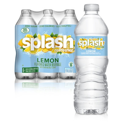 Splash Refresher Lemon Flavored Water - 6-16.9 Fl. Oz. - Image 1