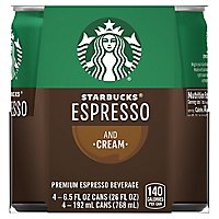 Starbucks Espresso Beverage Double Shot & Cream - 4-6.5 Fl. Oz. - Image 1
