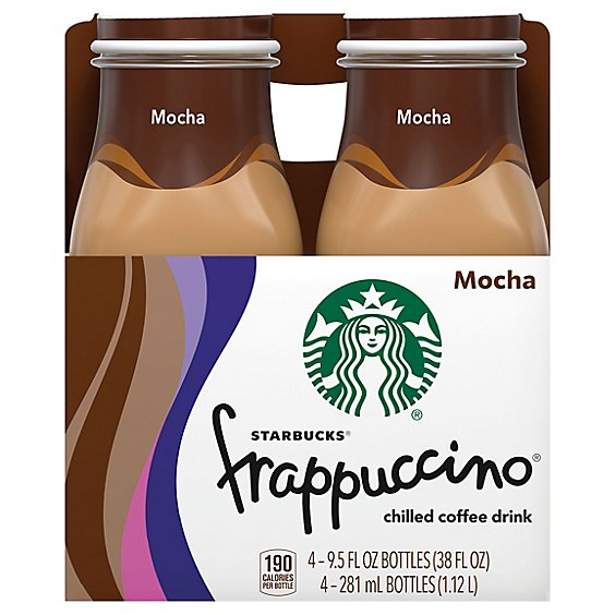 Starbucks frappuccino Coffee Drink Chilled Mocha - 4-9.5 Fl. Oz.