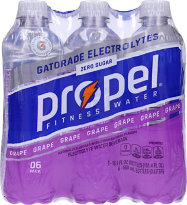 Propel Water Beverage with Electrolytes & Vitamins Grape - 6-16.9 Fl. Oz. - Image 5