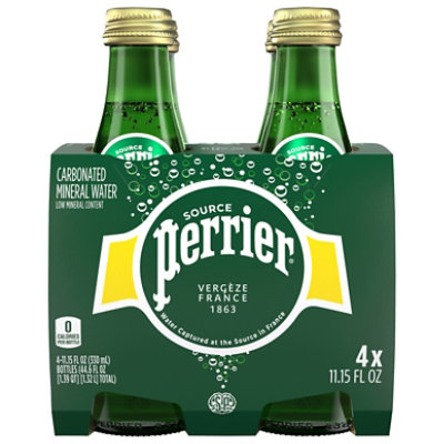 Perrier Carbonated Mineral Water - 4-11.15 Fl. Oz.