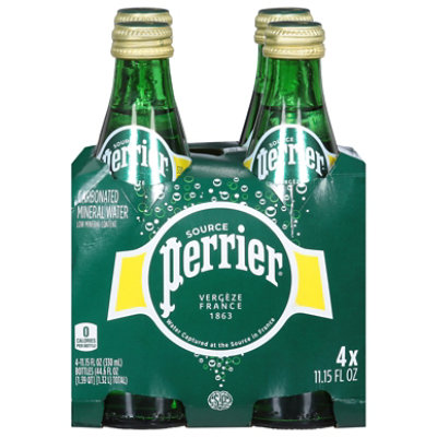 Perrier Carbonated Mineral Water - 4-11.15 Fl. Oz.