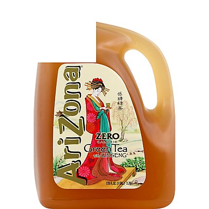 AriZona Green Tea with Ginseng Zero Calorie - 128 Fl. Oz. - Image 2