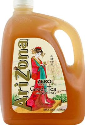 AriZona Green Tea with Ginseng Zero Calorie - 128 Fl. Oz. - Image 2