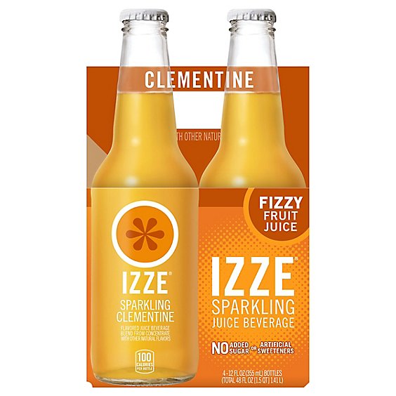 Izze Juice Beverage Blend Sparkling Clementine - 4-12 Fl. Oz.