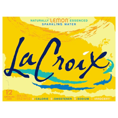 LaCroix Sparkling Water Lemon Cans - 12-12 Fl. Oz.