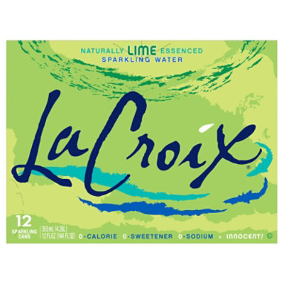LaCroix Sparkling Water Lime Cans - 12-12 Fl. Oz.
