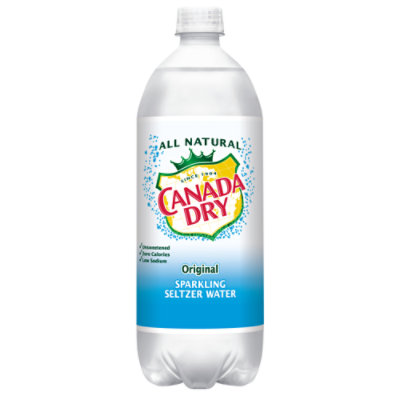 Canada Dry Original Sparkling Seltzer Water Bottle - 1 Liter - Image 1