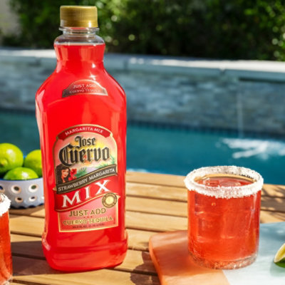 Jose Cuervo Margarita Mix Strawberry Lime - 1.75 Liter - Image 2