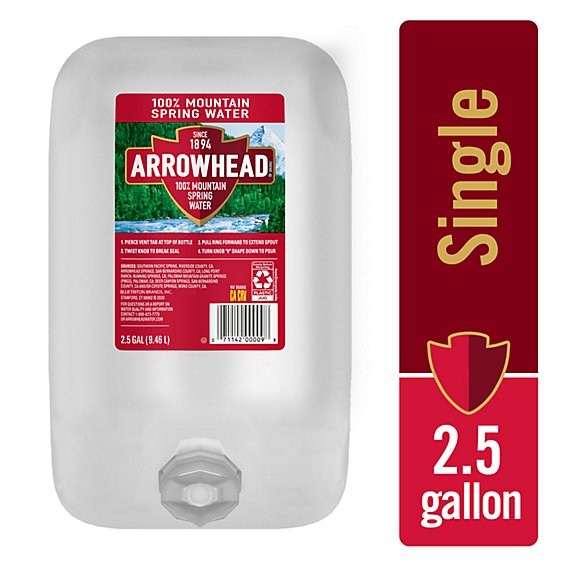 Arrowhead 100% Mountain Spring Water - 2.5 Gallon