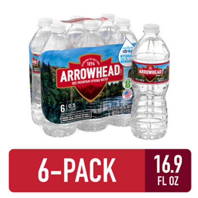 Arrowhead 100% Mountain Spring Water - 6-16.9 Fl. Oz.