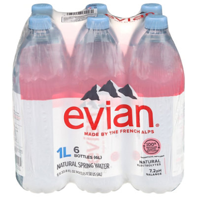 evian Spring Water Natural - 6-1.05 Quart