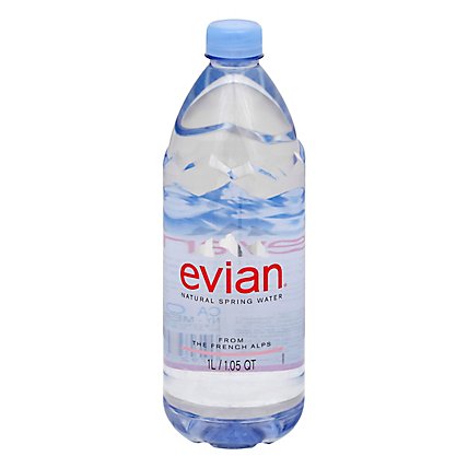 evian Natural Spring Water Bottle - 1 Liter - Image 3