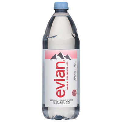 evian Natural Spring Water Bottle - 1 Liter - Image 3