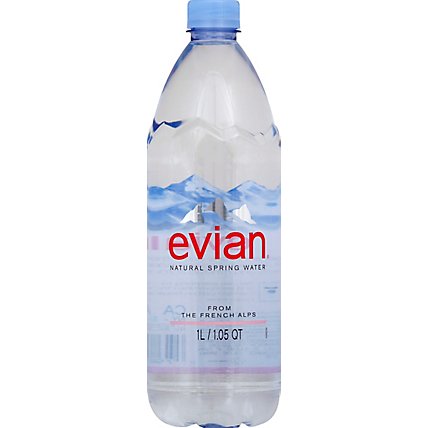 evian Natural Spring Water Bottle - 1 Liter - Image 2