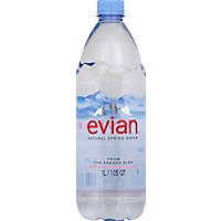 evian Natural Spring Water Bottle - 1 Liter - Image 2