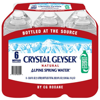 Crystal Geyser Spring Water Natural Alpine - 6-1 Liter