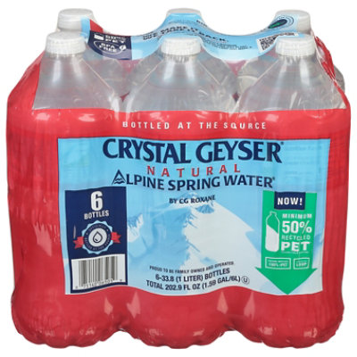 Crystal Geyser Spring Water Natural Alpine - 6-1 Liter 