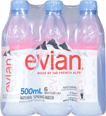 evian Natural Spring Water Bottles - 6-0.5 Liter - Image 4