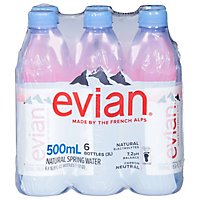 evian Natural Spring Water Bottles - 6-0.5 Liter - Image 2