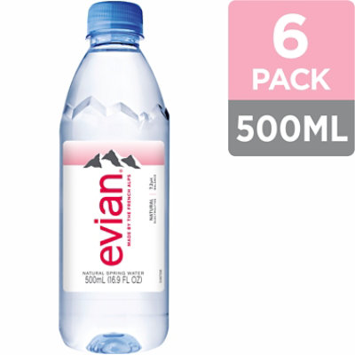 evian Natural Spring Water Bottles - 6-0.5 Liter - Image 3