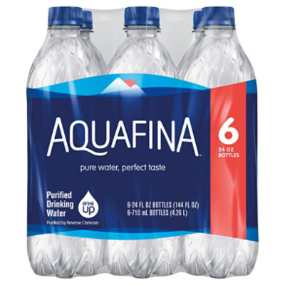 Aquafina Purified Bottled Drinking Water, 20 oz Bottle, Allergens