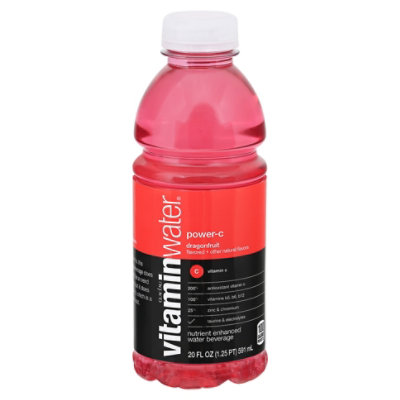 vitaminwater Water Beverage Nutrient Enhanced Power C Dragonfruit - 20 Fl. Oz. - Image 3