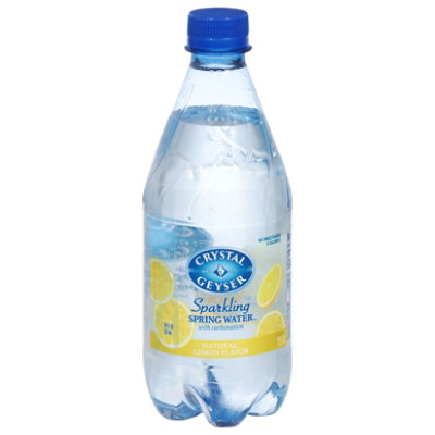 Crystal Geyser Mineral Water Sparkling Natural Lemon Flavor - 4-18 Fl. Oz.
