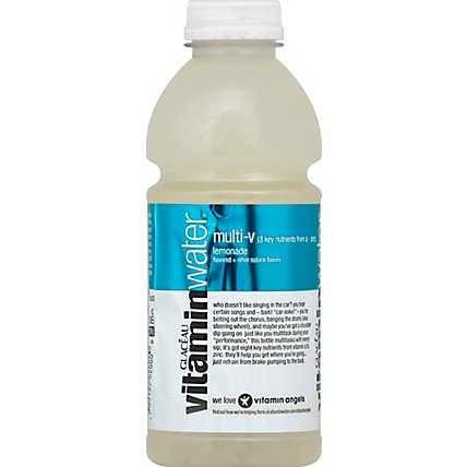 vitaminwater Water Beverage Nutrient Enhanced Multi-V Lemonade - 20 Fl. Oz. - Image 2