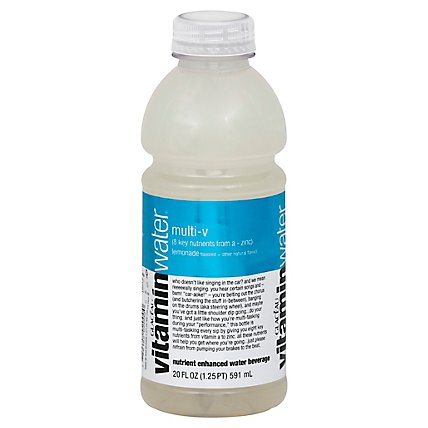 vitaminwater Water Beverage Nutrient Enhanced Multi-V Lemonade - 20 Fl. Oz. - Image 1