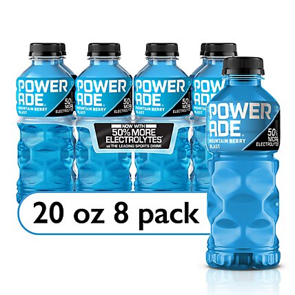 POWERADE Sports Drink Electrolyte Enhanced Mountain Berry Blast - 8-20 Fl. Oz. - Image 1