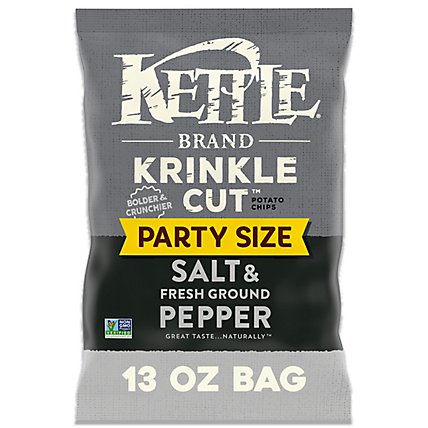 Kettle Brand Salt & Fresh Ground Pepper Krinkle Cut Hot Jalapeno Potato Chips - 13 Oz - Image 2