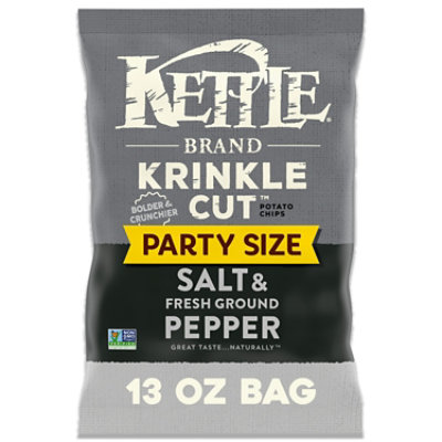 Kettle Brand Krinkle Cut Salt & Fresh Ground Pepper Kettle Potato Chips - 13 Oz - Image 1