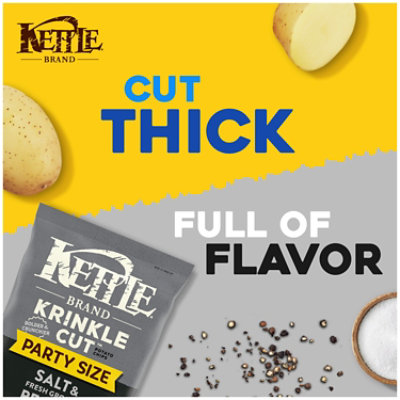 Kettle Brand Krinkle Cut Salt & Fresh Ground Pepper Kettle Potato Chips - 13 Oz - Image 2