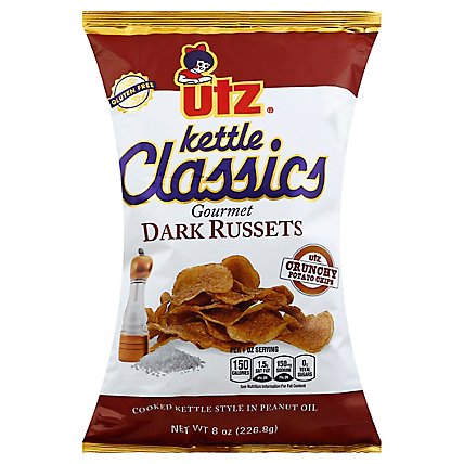 Utz Potato Chips Kettle Classics Gourmet Dark Russets - 8 Oz - Image 1