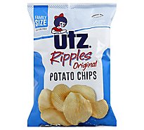 Utz Potato Chips Ripples Original Family Size - 9.5 Oz